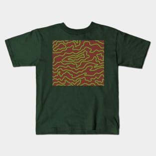 Drip Pattern - Mystery Brown Kids T-Shirt